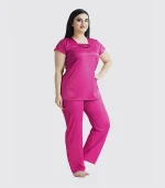 4 Part Premium Nightwear Combo ( Dark Pink) - Image 7