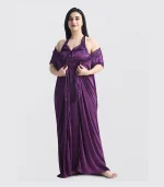 4 Part Premium Nightwear Combo ( Purple ) - Image 8